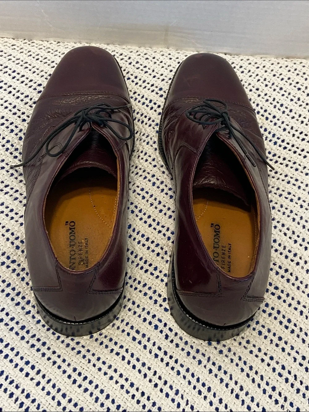 Pronto Uomo Firenze Cap-Toe Derby Oxford in brown leather/Italy Size 101/2